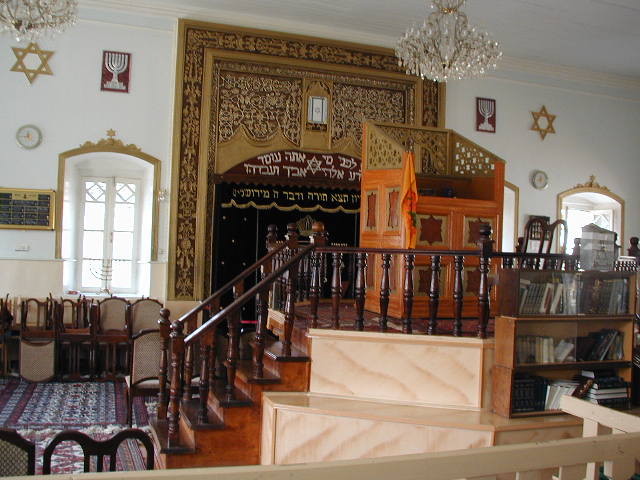 interior of synagogue in krasnya sloboda