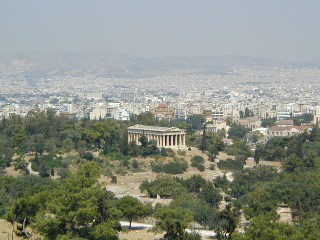 the agora, viewed from the acropolis