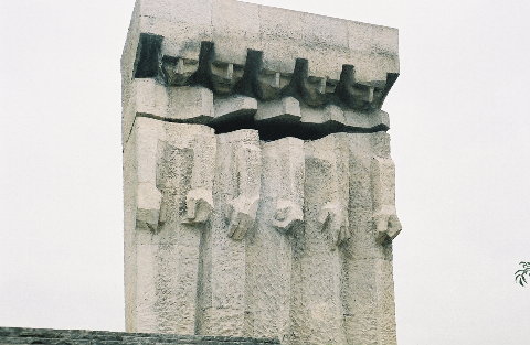 concentration camp monument outside Krakow