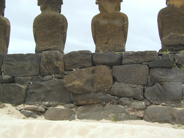 face in ahu at anakena